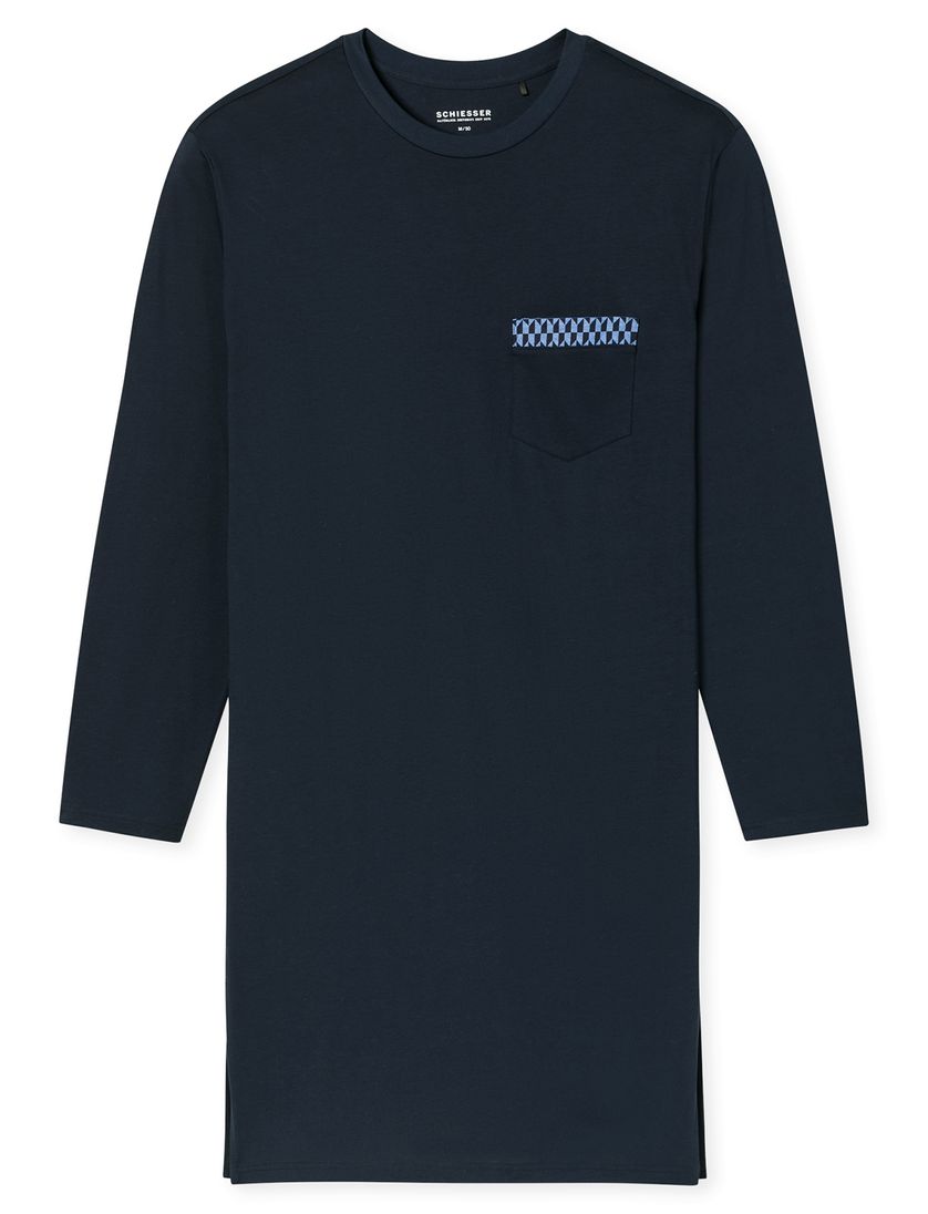 100% katoen nachthemd Schiesser donkerblauw
