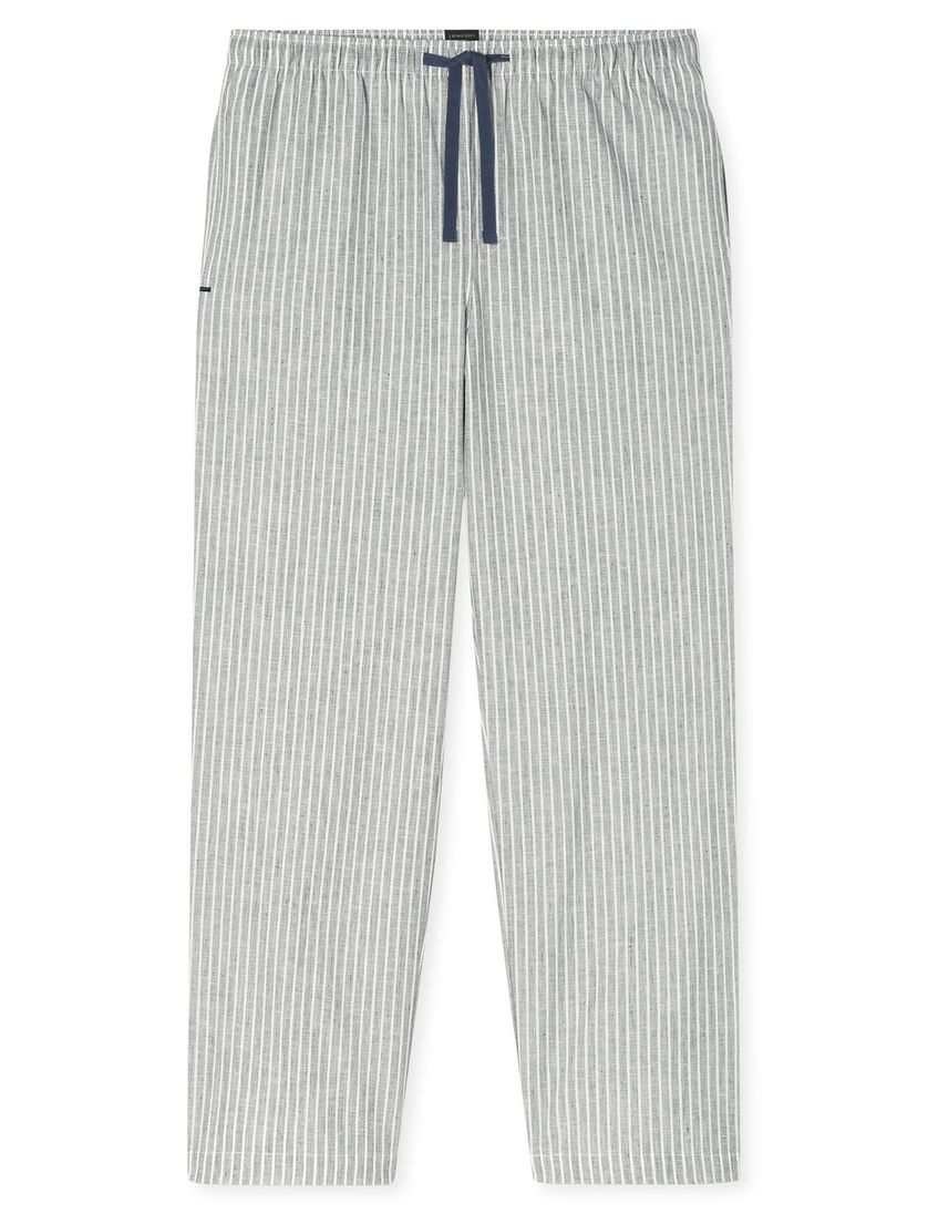 pyjamabroek met koord Schiesser grijs gestreept normale fit