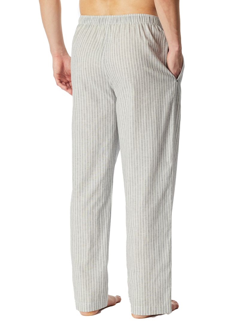 pyjamabroek met koord Schiesser grijs gestreept normale fit