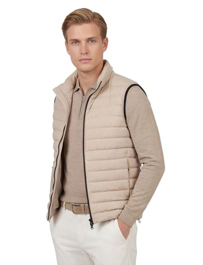 Peuterey Beige Peuterey bodywarmer puffer dons gevoerd