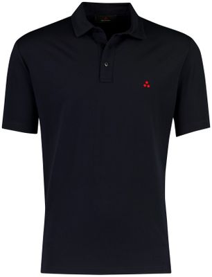 Peuterey Polo korte mouw donkerblauw Peuterey Mezzola zijde jersey
