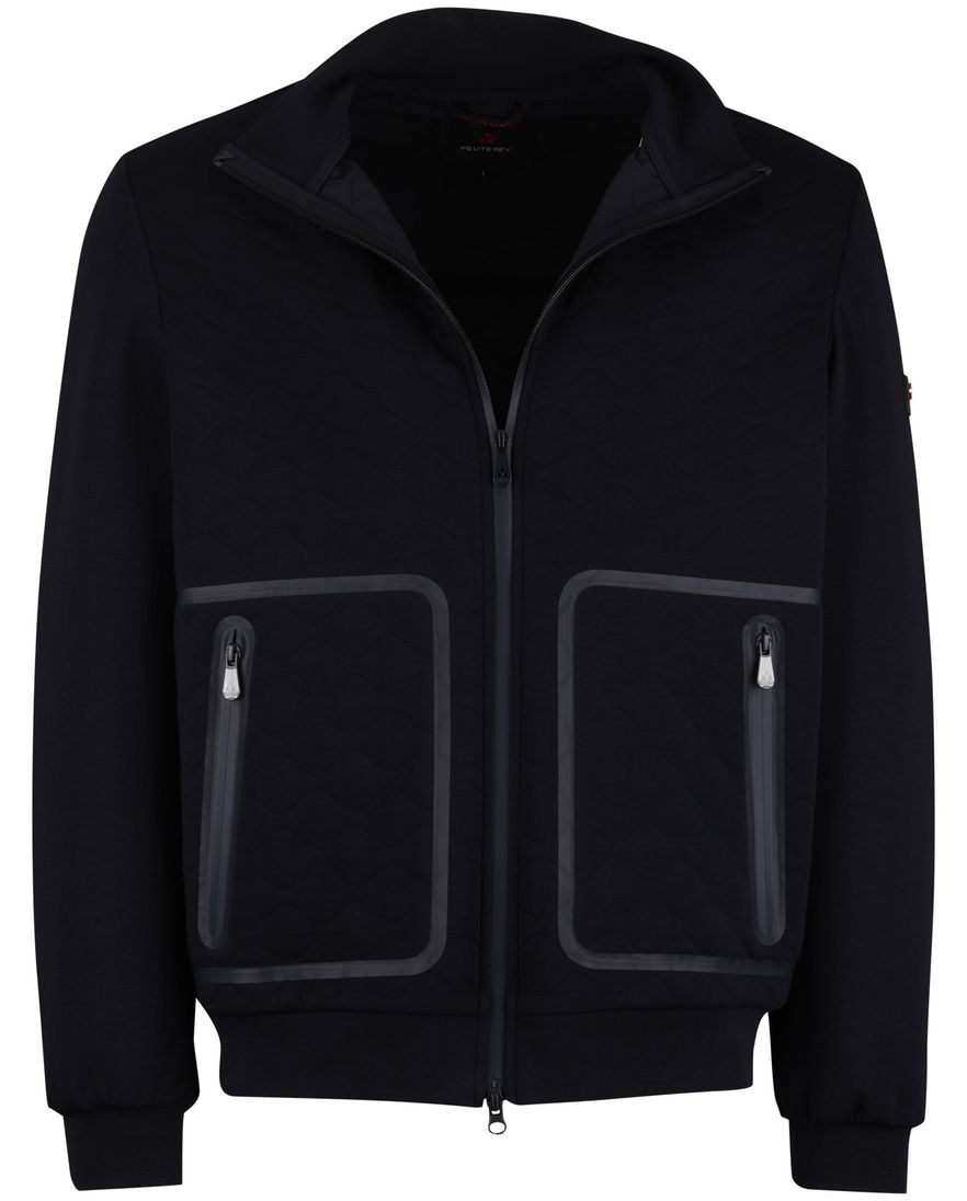 Navy Peuterey vest met rits stretch