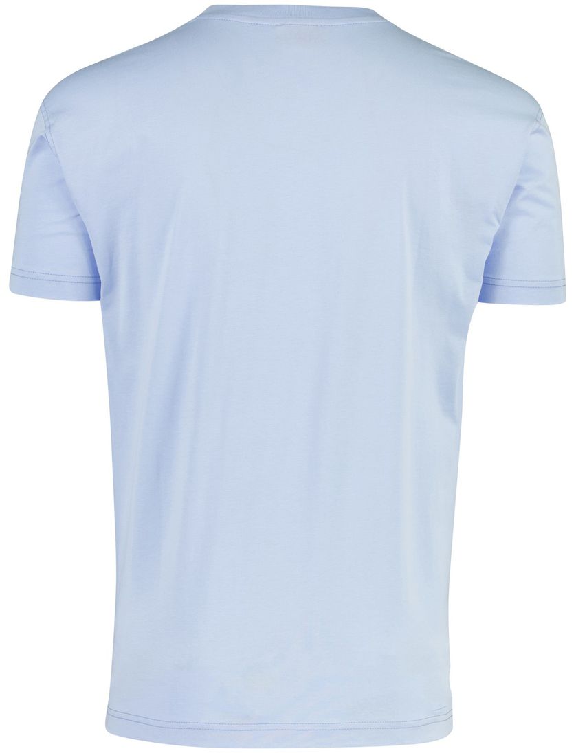 T-shirt Diesel lichtblauw normale fit ronde hals