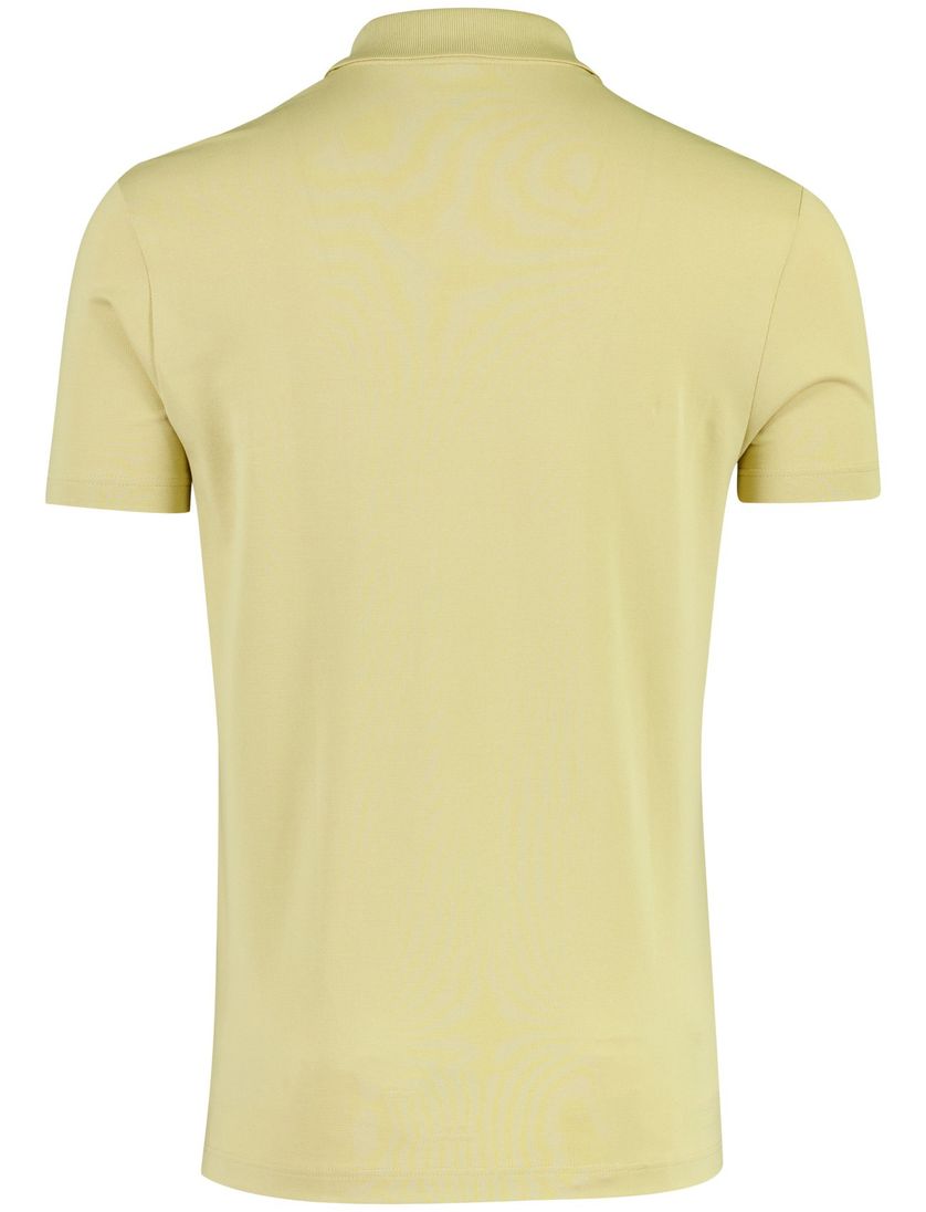 Poloshirt korte mouw Lacoste geel normale fit 2 knoopjes