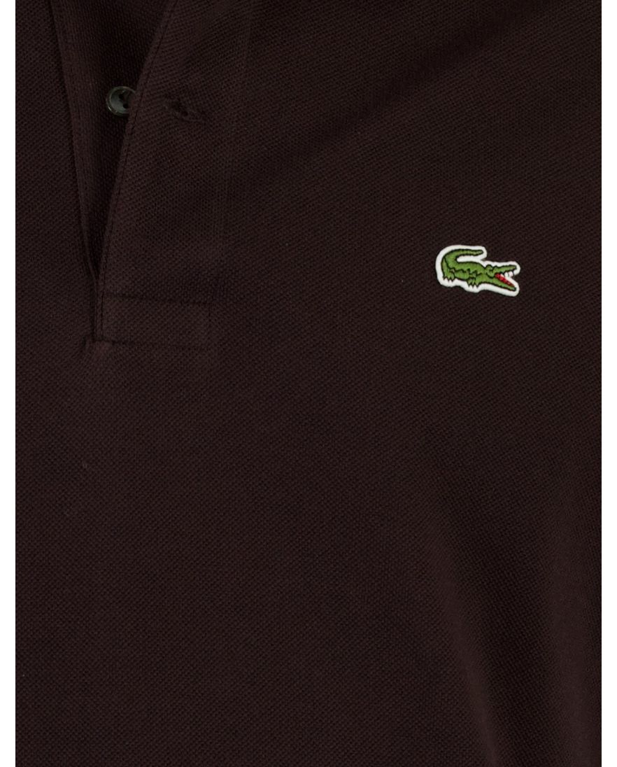 Bruine poloshirt Lacoste Classic fit 2 knopen