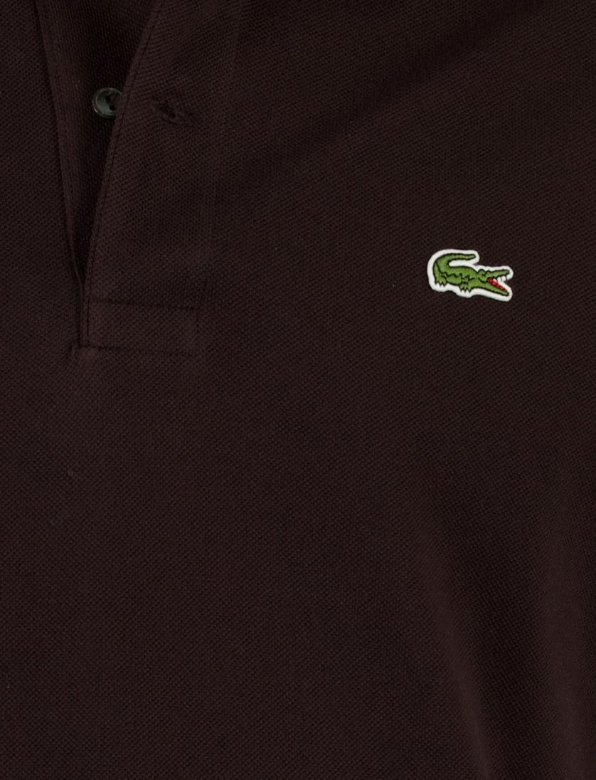 Poloshirt Lacoste bruin 2 knopen wijde fit