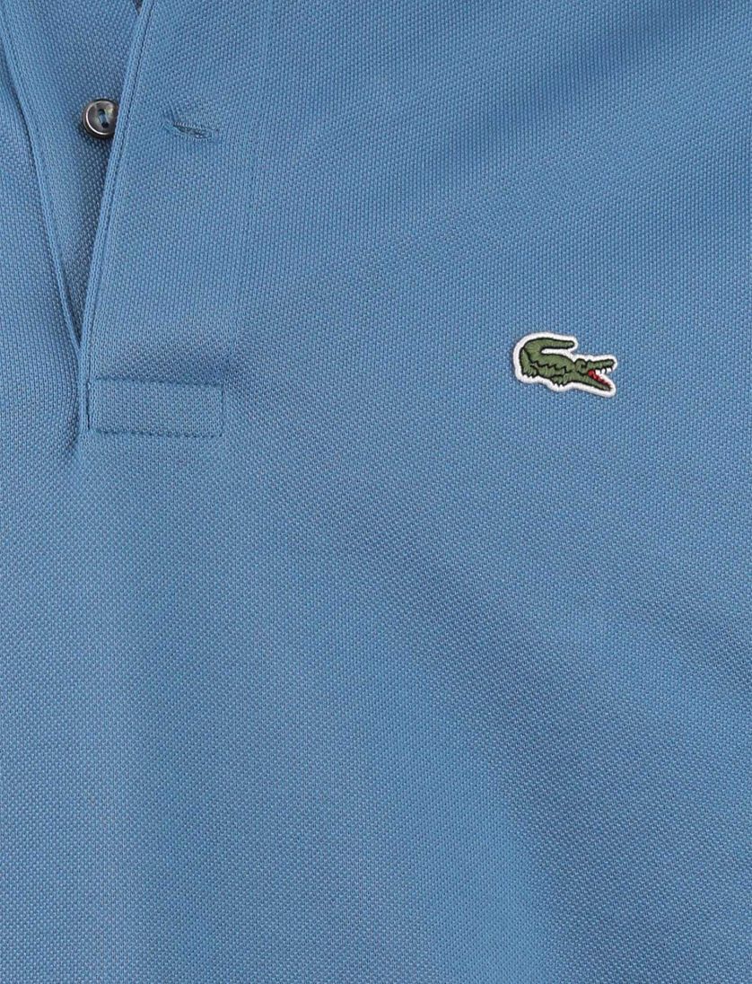Poloshirt lacoste 2-knoops blauw pique