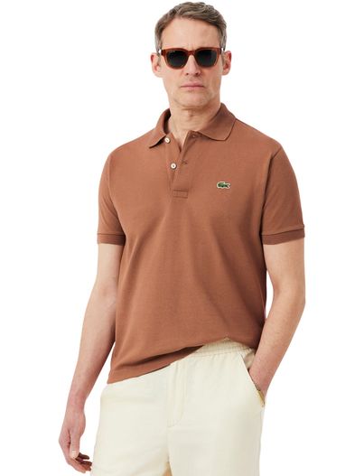 Lacoste Poloshirt Lacoste bruin pique normale fit