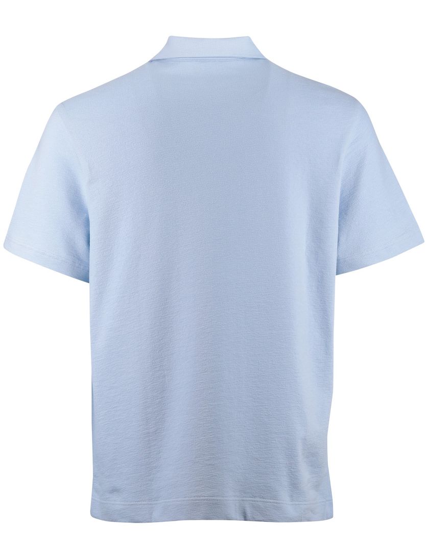 Polo Lacoste lichtblauw normale fit 2 knoopjes