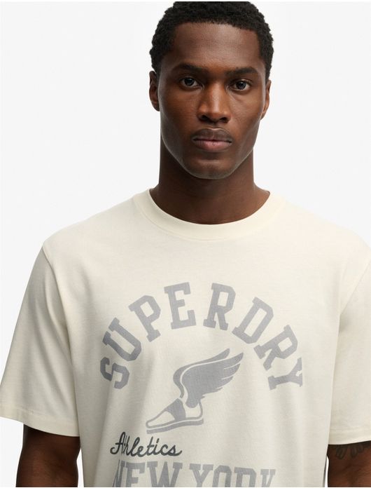 Superdry T-shirt met opdruk creme