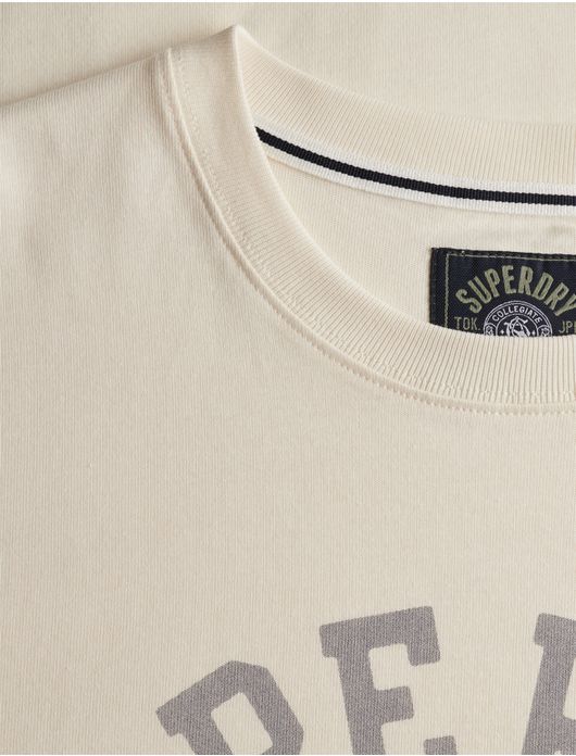 Superdry T-shirt met opdruk creme