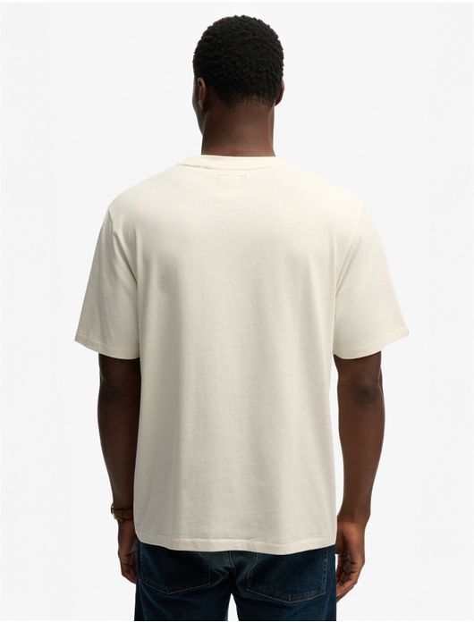 Superdry T-shirt met opdruk creme