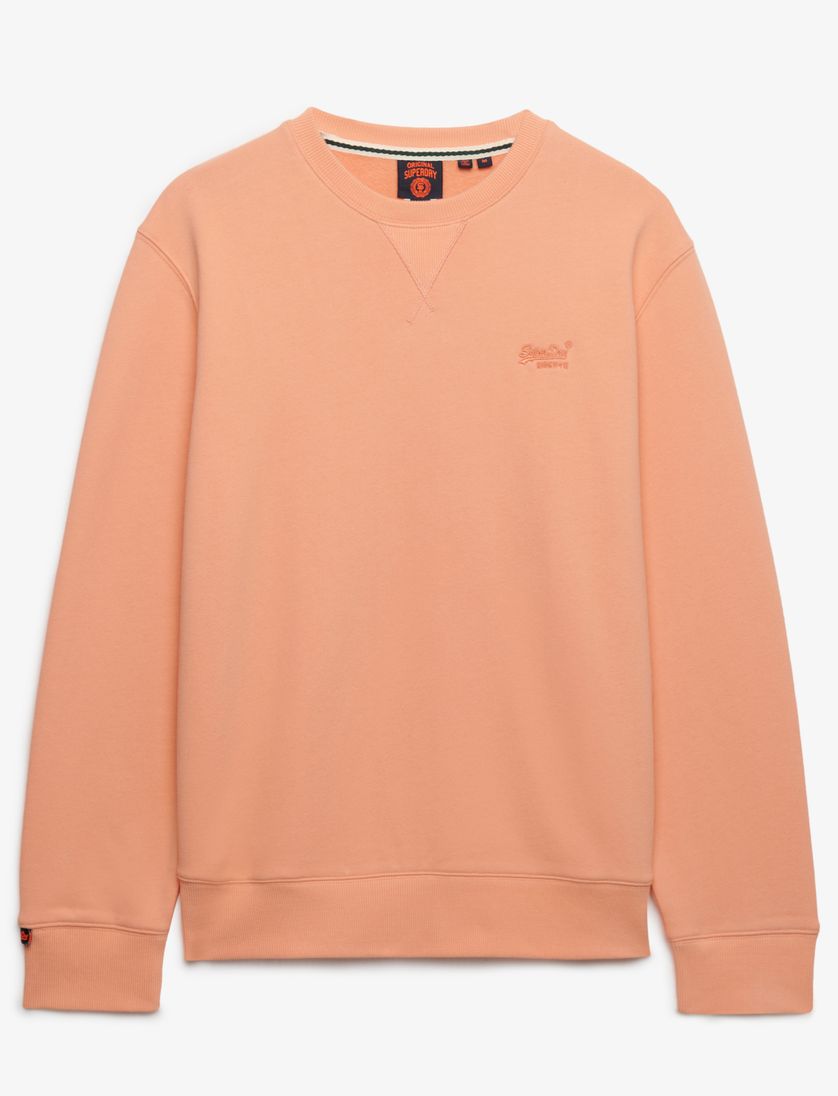 Sweater Superdry oranje ronde hals slim fit