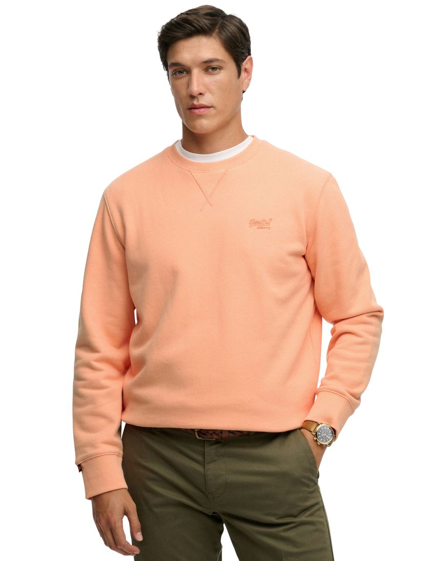 Sweater Superdry oranje ronde hals slim fit