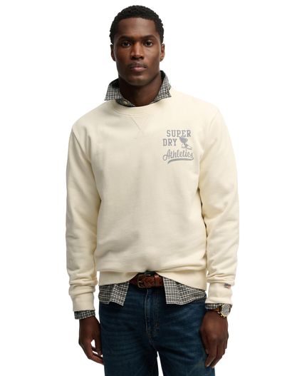 Superdry Superdry ronde hals trui creme loose fit