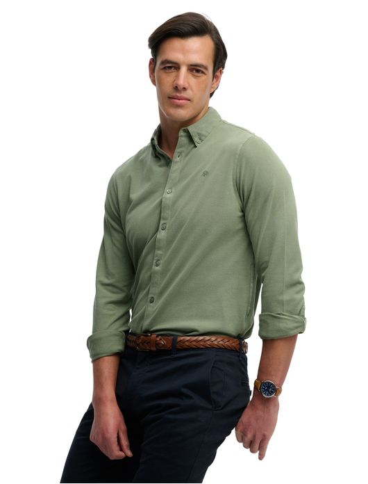 Superdry lange mouw overhemd groen