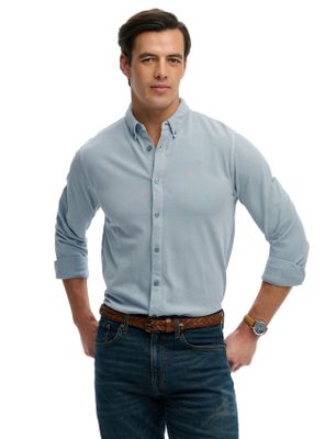 Superdry Lange mouwen overhemd lichtblauw Superdry relaxed fit