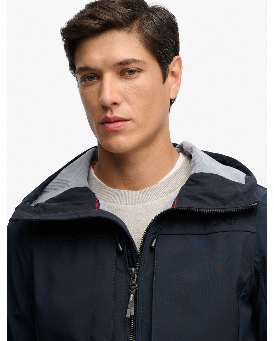 Donkerblauwe softshell jas Superdry relaxed fit