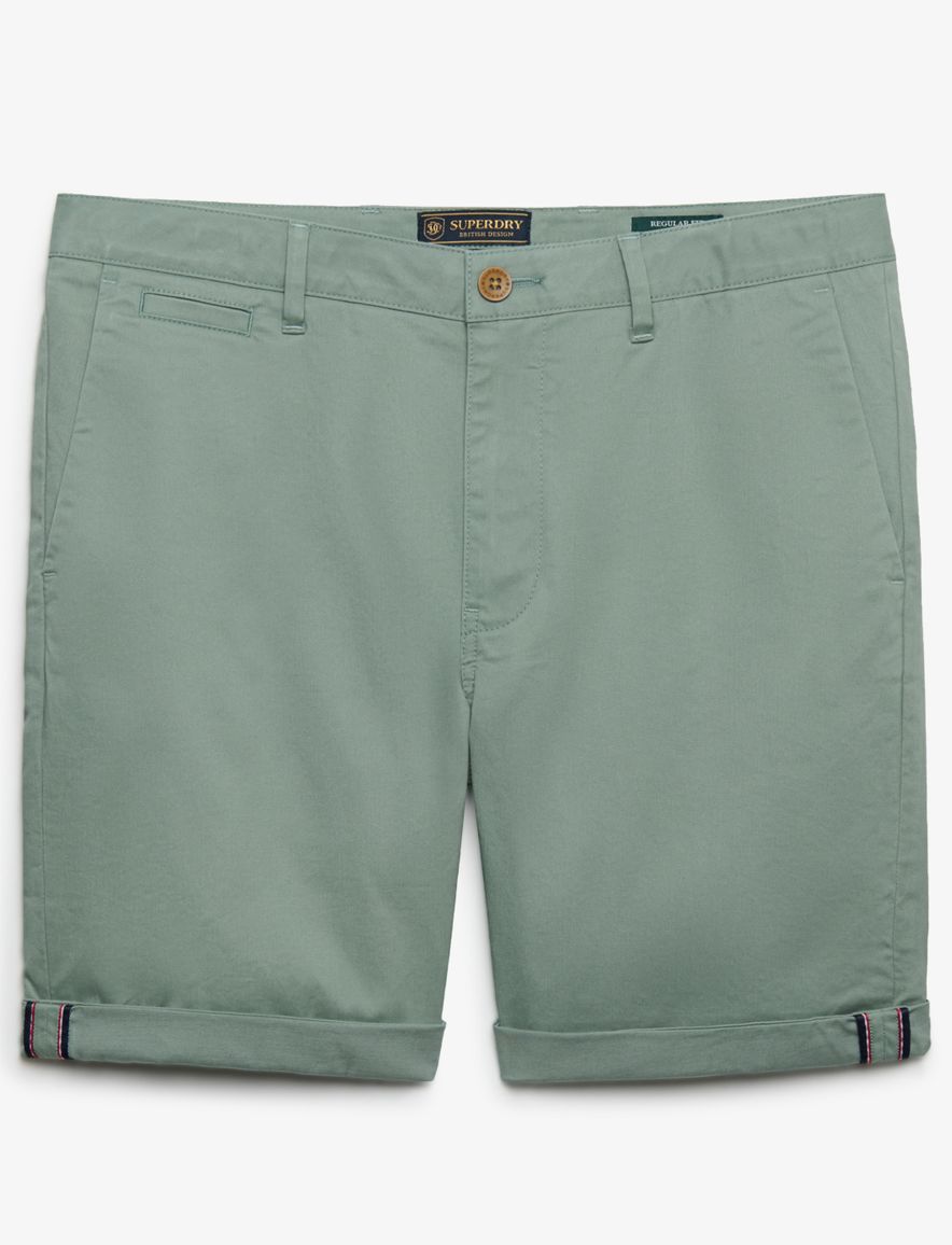 Superdry bermuda groen chino slim fit