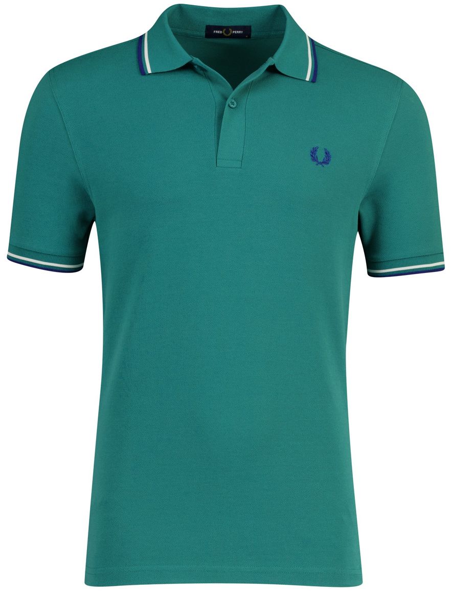 Fred Perry polo groen 2 knoops