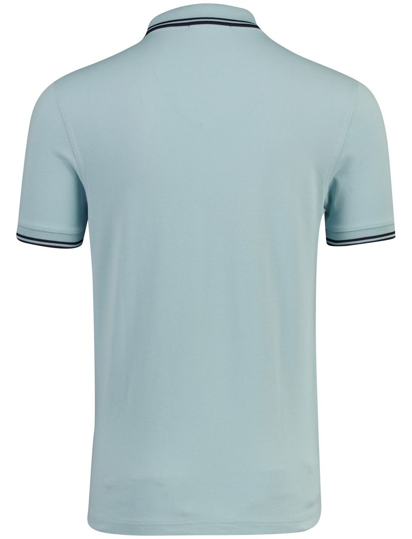 lichtblauw poloshirt Fred Perry normale fit 2-knoops katoen pique