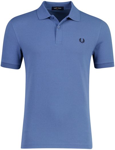 Fred Perry Blauw poloshirt Fred Perry normale fit 2-knoops katoen pique