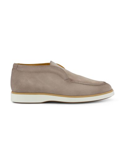 Magnanni loafers suede beige Magnanni met witte zool