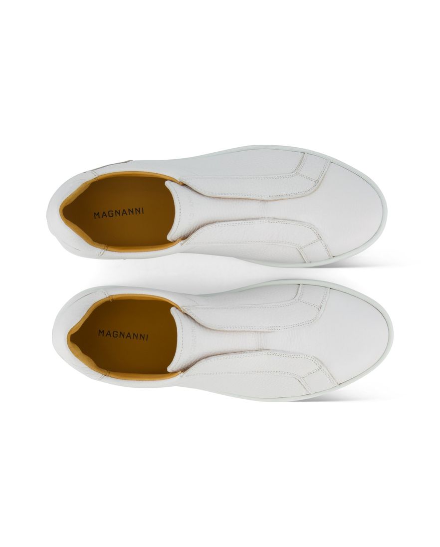 Magnanni instappers wit leer laag