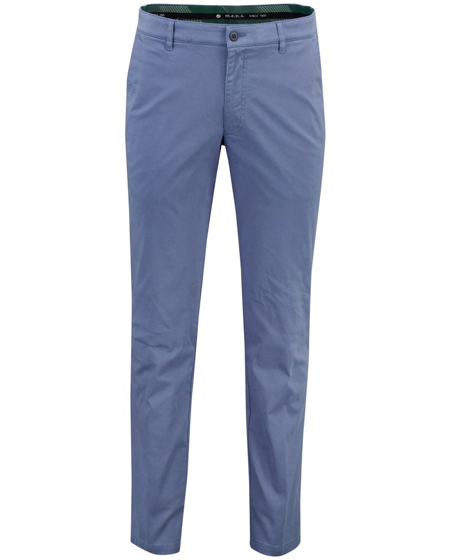 blauwe pantalon M.E.N.S. Madison flatfront model normale fit