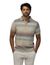 Poloshirt State of Art Regular Fit beige gebreid streepmotief