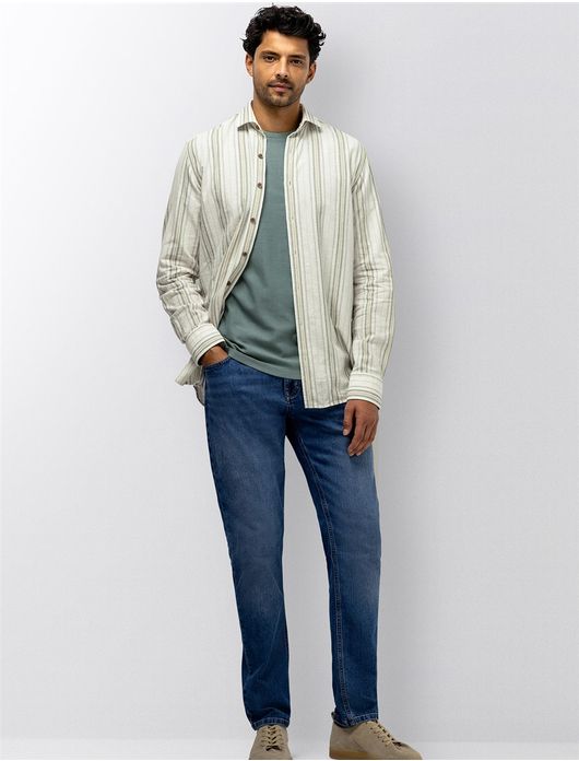 State of Art overhemd crème gestreept