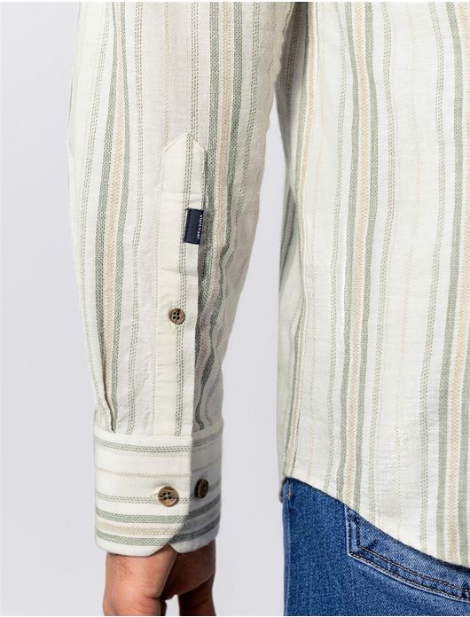 State of Art overhemd crème gestreept