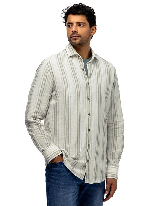 State of Art overhemd crème gestreept