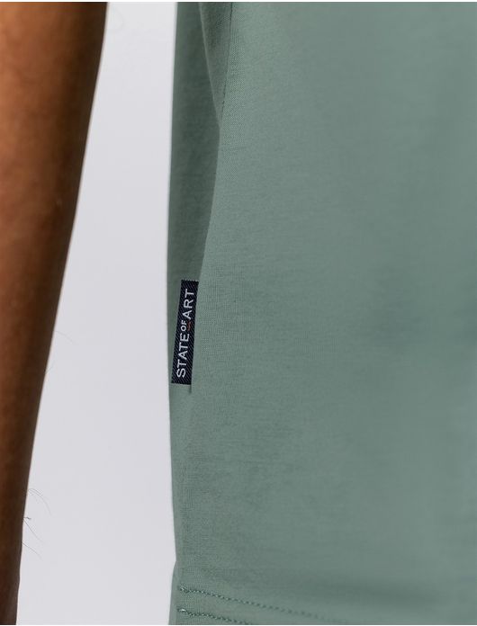 State of Art t-shirt backprint pasta zeegroen