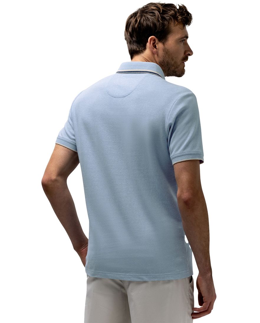 Poloshirt State of Art blauw 3 knoops