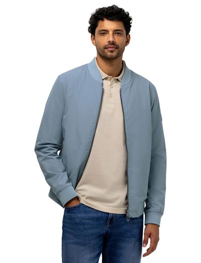 State of Art Bomberjack blauw State of Art omkeerbaar ruitprint