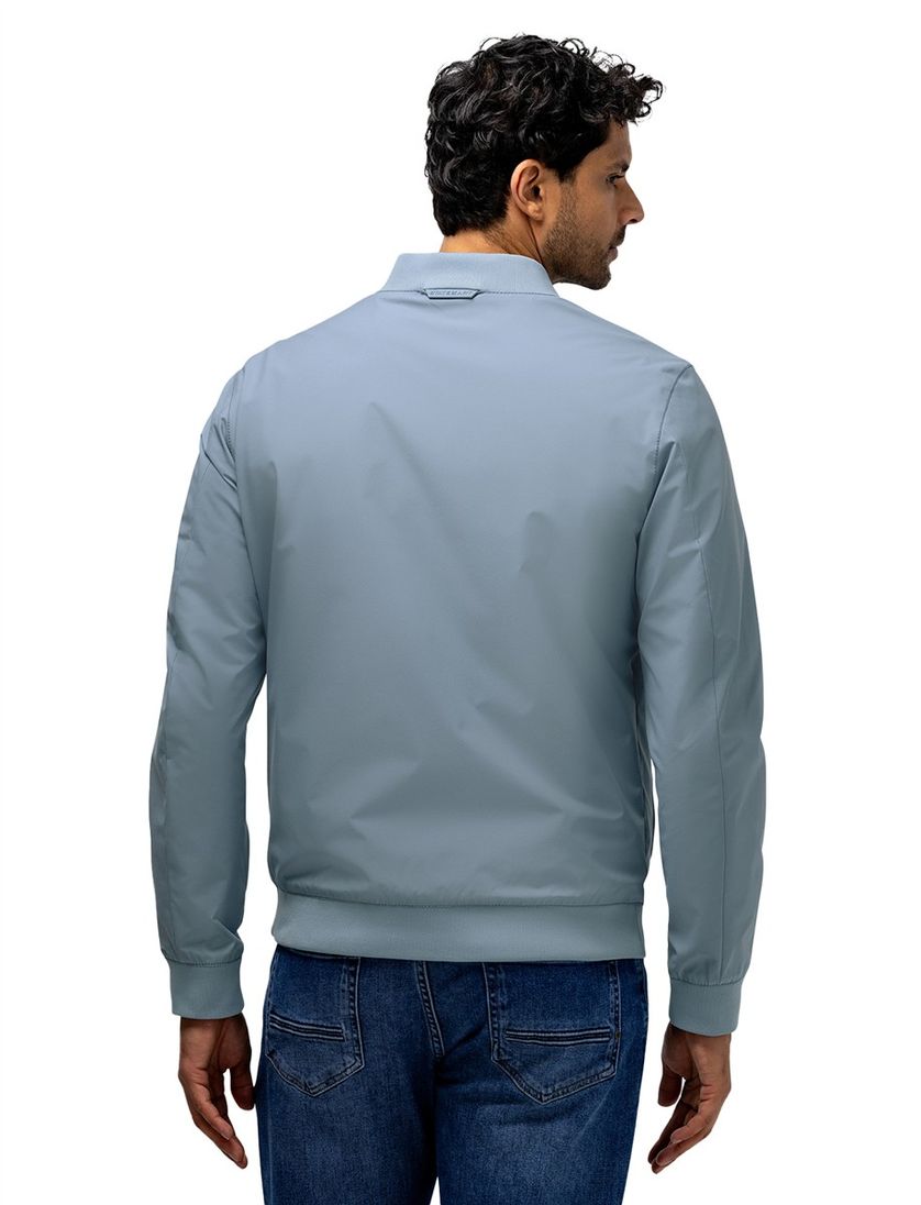 Blauwe reversible bomberjack State of Art ruiten