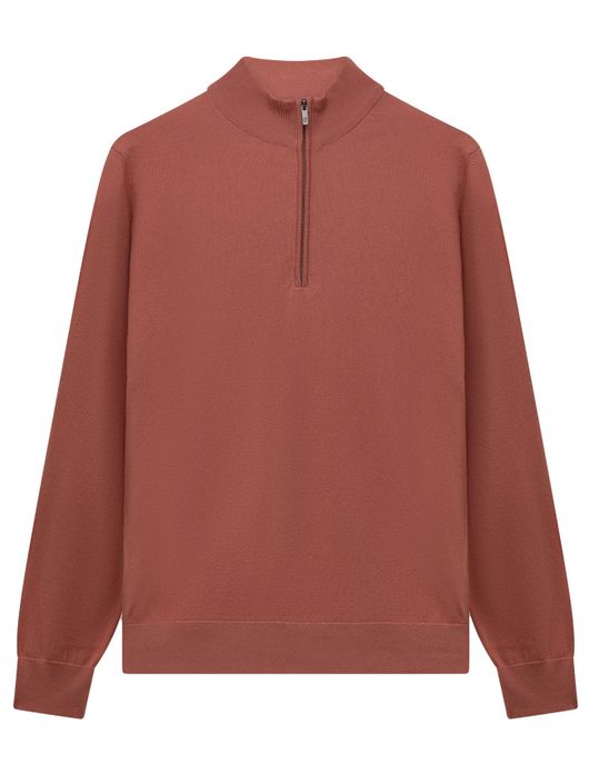 Half zip trui State of Art effen roze