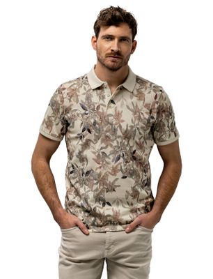 State of Art Korte mouw polo State of Art beige regular fit