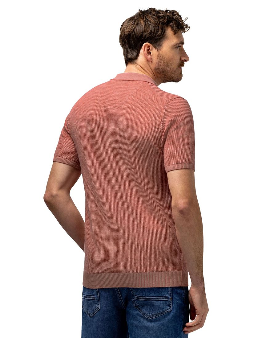 Korte mouw polo State of Art roze regular fit