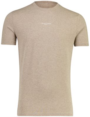 Cavallaro Lichtbruin t-shirt Cavallaro Bari tee ronde hals