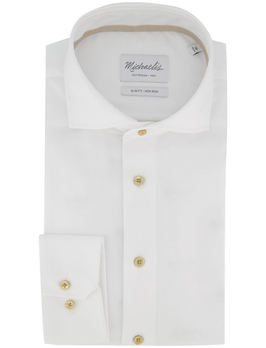 Wit overhemd Michaelis slim fit cutaway boord