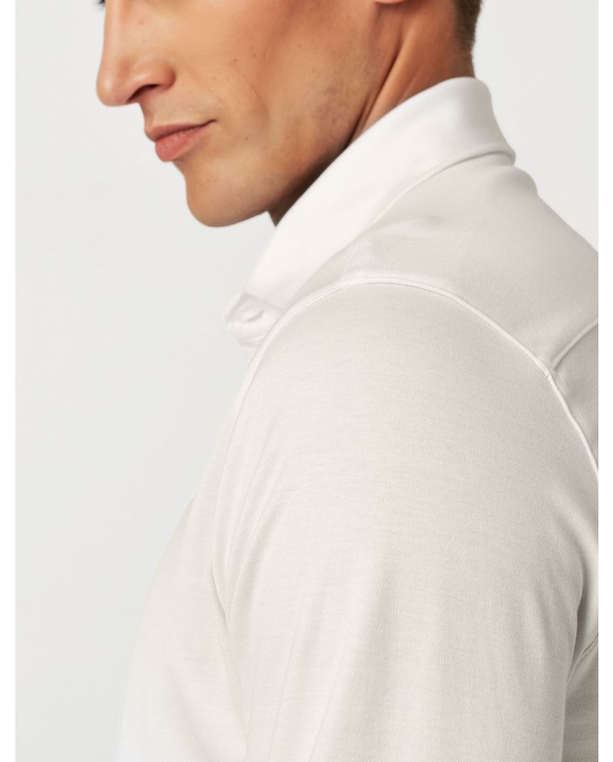 Overhemd wit Desoto Luxury Tailored Fit witte knoop