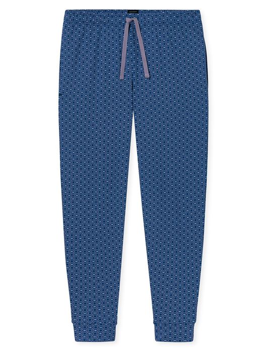 Schiesser lange pyjamabroek blauw geprint