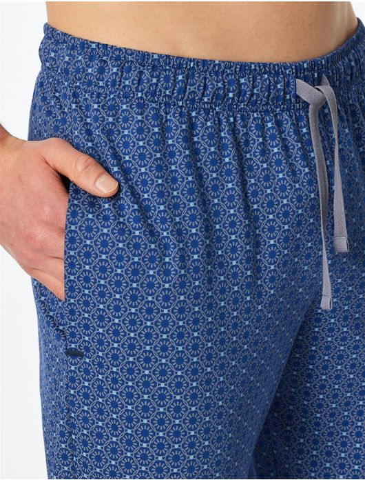 Schiesser lange pyjamabroek blauw geprint