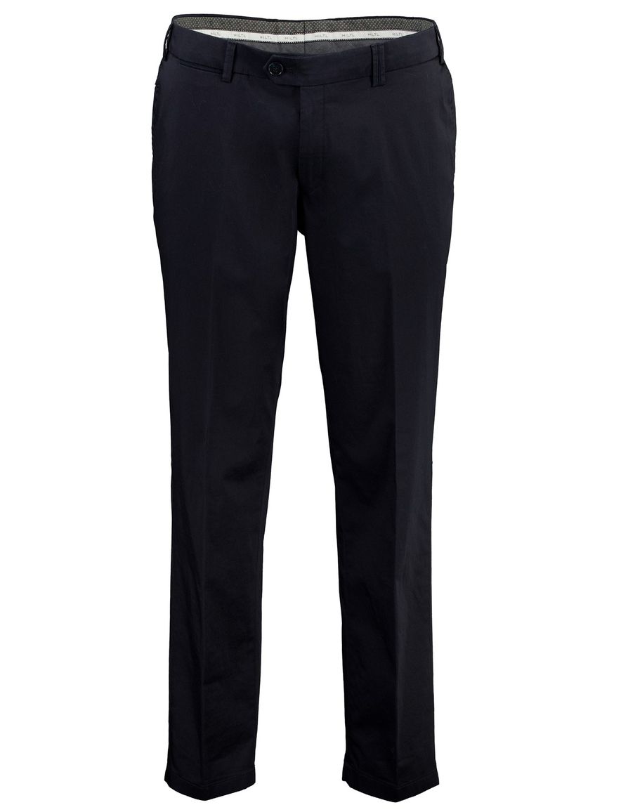 Hiltl pantalon donkerblauw normale fit met luxe afwerking