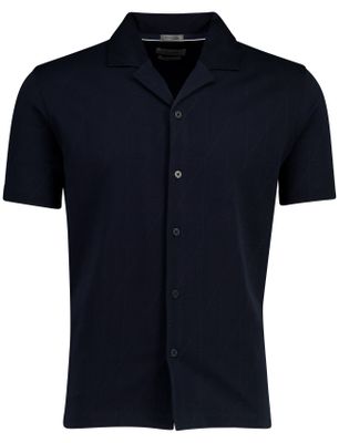 Pierre Cardin Navy overhemd Pierre Cardin Atelier korte mouwen knopen