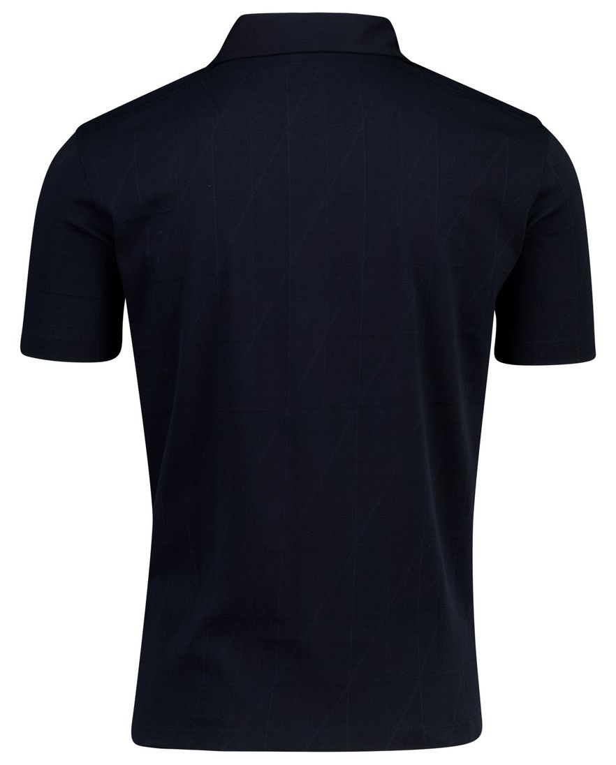 Pierre Cardin Atelier overhemd korte mouw reverskraag structuur navy