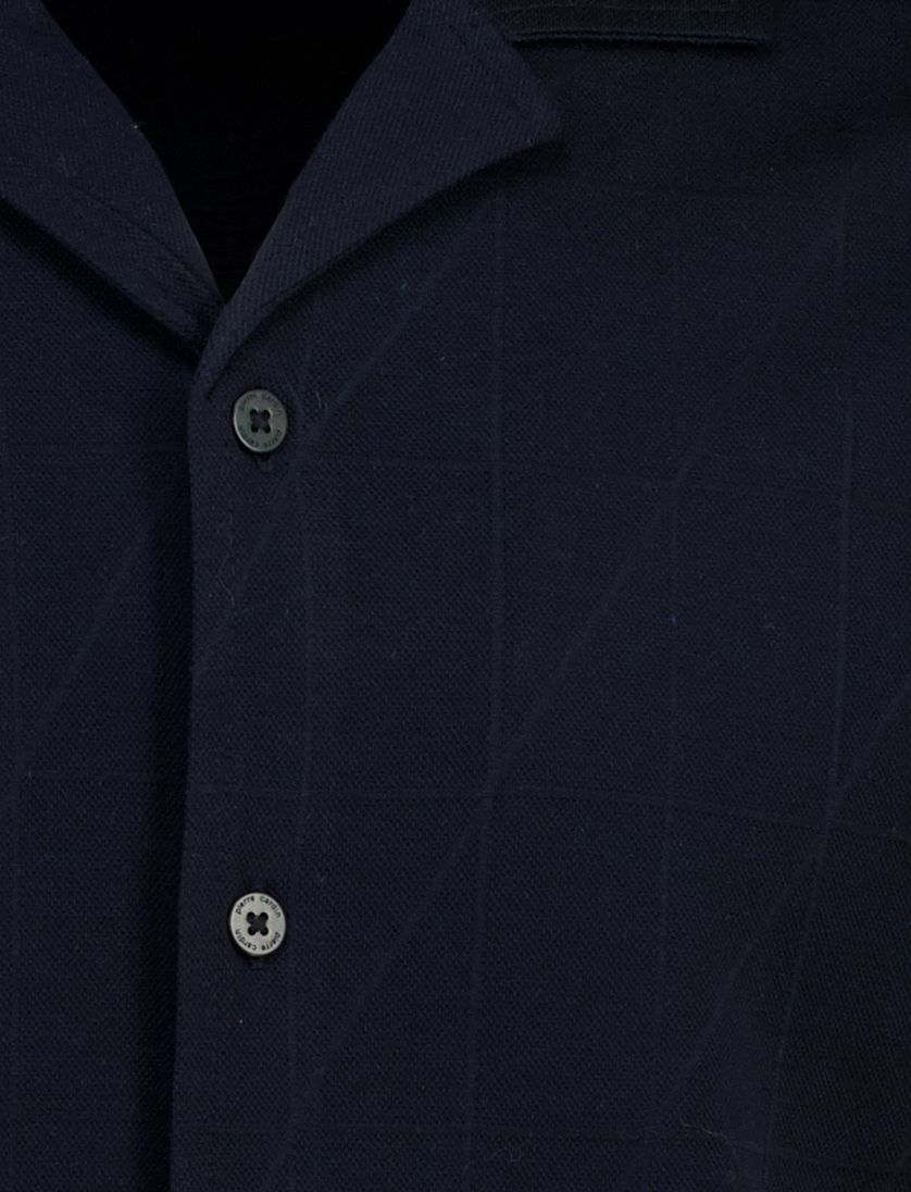 Navy overhemd Pierre Cardin Atelier korte mouwen knopen