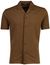Bruin overhemd Pierre Cardin Atelier korte mouwen structuur